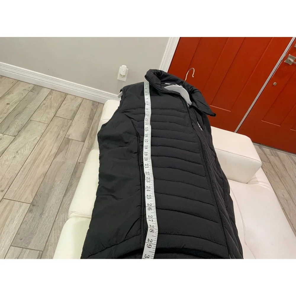 Tri Mountain Toray Puffer Vest Black Quilted Full‎ Zip Logo Mens 2XL
